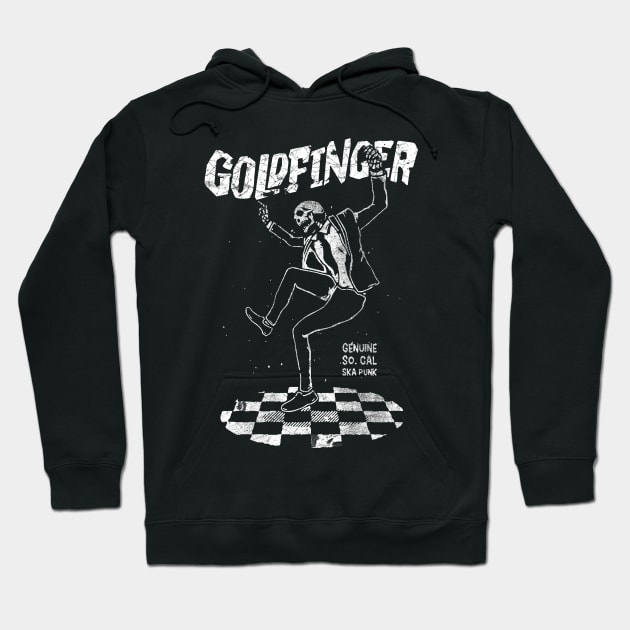 Distresed Goldfinger Original Design Hoodie by gleaming vega